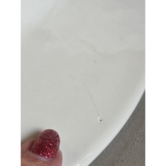 Crate & Barrel White Vegetable Serving Bowl/Judith Moss Kruger Italy 13½" GUC - Picture 13 of 14